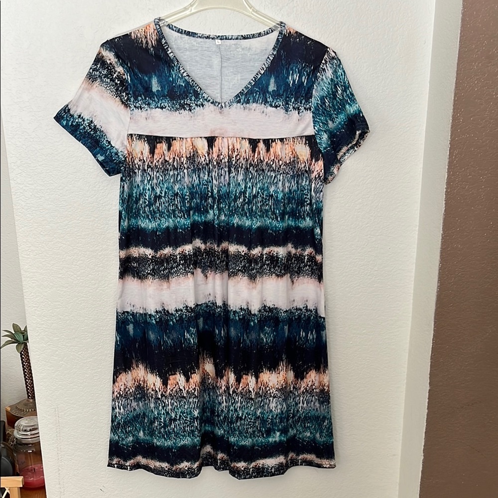 💙🏝️☀️CUTE BEACHY SUNDRESS/COVERUP 42Wx33L SZ L BOUGHT AT CA BEACHSIDE BOUTIQUE